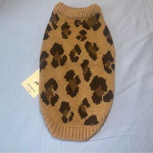 Grayson Pup Leopard Print Dog Sweater Small